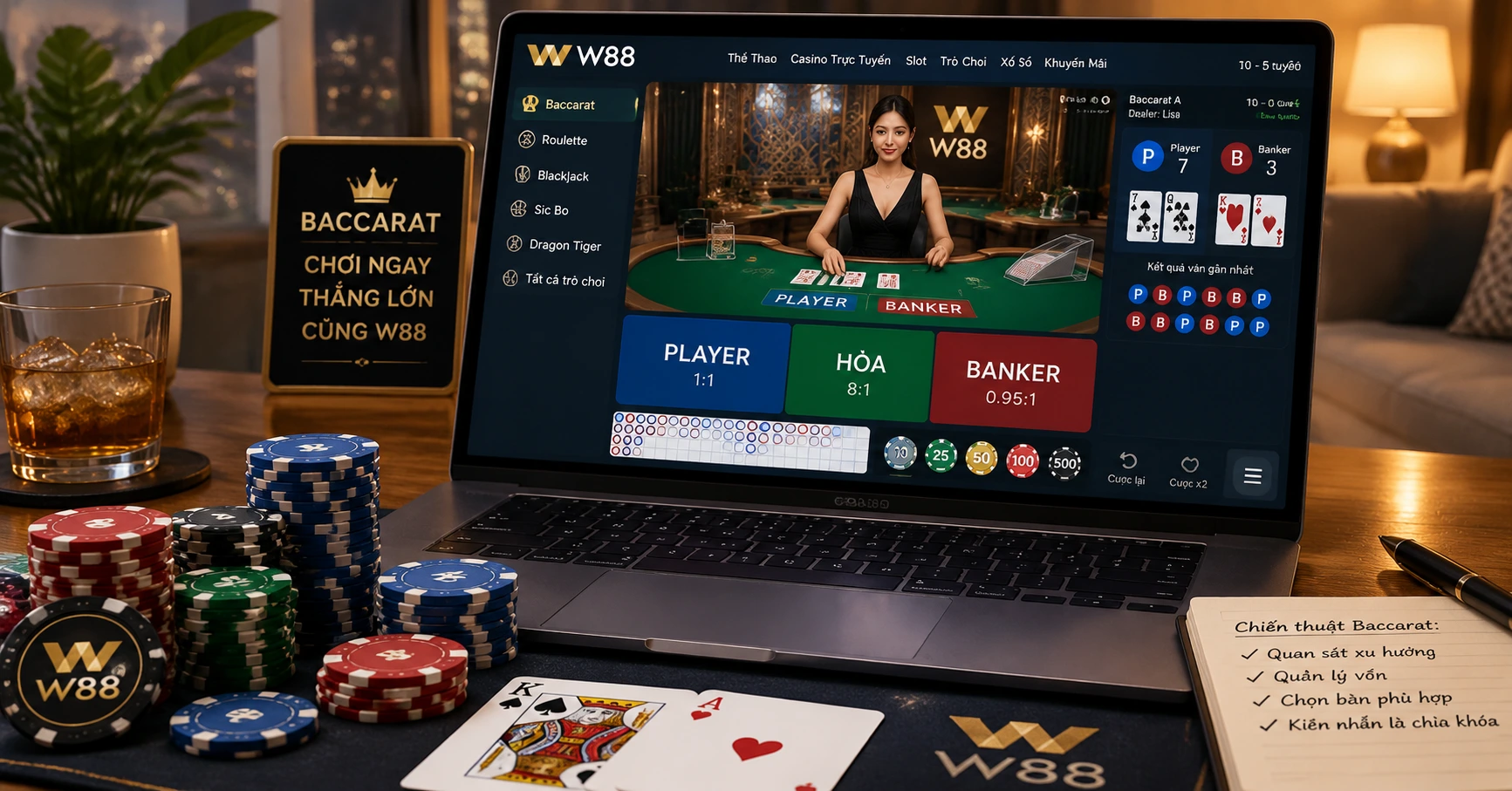 Hướng dẫn chi tiết về cách chơi baccarat w88 - image 2